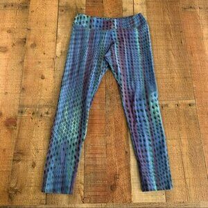 Koral active wear womens size small leopard print workout leggings in blue
